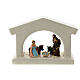 Cabane moderne moyenne terre cuite blanche Deruta santons 6 cm s1