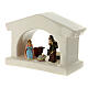 Cabane moderne moyenne terre cuite blanche Deruta santons 6 cm s2