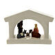 Cabane moderne moyenne terre cuite blanche Deruta santons 6 cm s4