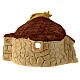 Stone-finished stable with Nativity, Deruta terracotta, for 6 cm Nativity Scene s4