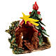 Small Nativity stable with tiled roof and Christmas tree, Deruta terracotta, 7x6x4 in s3