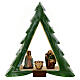 Cabana Natividade árvore de Natal verde terracota com figuras altura média 8 cm; 30x28x8 cm s1