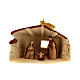 Cabana Natividade terracota Deruta com figuras estilo moderno altura média 10 cm; 17,5x26,5x15 cm s1