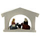 Modern white stable with Nativity, Deruta terracotta, 10 cm characters s4