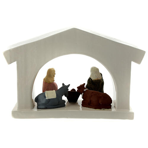 Capanna Natività moderna Terracotta Deruta presepe 10 cm 4
