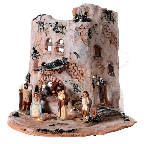 Scena z terakoty z dekorowanymi figurkami, Deruta, 6cm 1