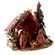 Stable with Nativity and Christmas tree, Deruta terracotta, 8x9x6 in s3