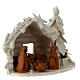 Nativity stable with Christmas tree, Deruta terracotta, 8x9x3 in s3