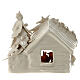 Nativity stable with Christmas tree, Deruta terracotta, 8x9x3 in s4