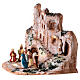 Village Nativité terre cuite Deruta avec santons 6 cm s3