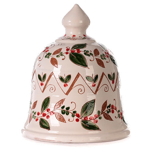 Mała szopka z terakoty Deruta, figurki 6 cm, kremowa, 18x15cm 4