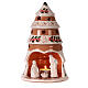 Christmas tree with Nativity, medium size, painted Deruta terracotta, 9x5.5 in s1