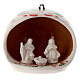Open ball with Nativity, cream-coloured Deruta terracotta, 3 in s1