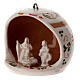 Open ball with Nativity, cream-coloured Deruta terracotta, 3 in s2