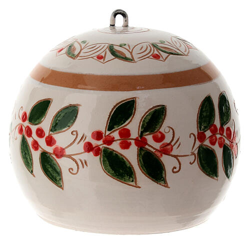 Kula otwarta, Święta Rodzina, kremowa, terakota Deruta, 8cm 4