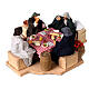 Figuras em movimento para Presépio personagens jantando na mesa 4 figuras altura média 12 cm s3
