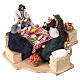 Figuras em movimento para Presépio personagens jantando na mesa 4 figuras altura média 12 cm s4
