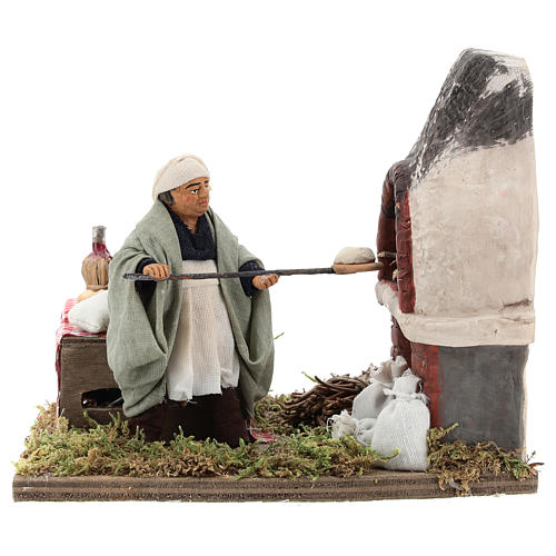 Animated nativity scene, baker setting 10 cm 1