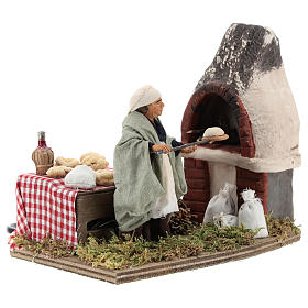 Animated nativity scene, baker setting 10 cm