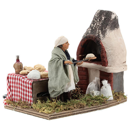 Animated nativity scene, baker setting 10 cm 2