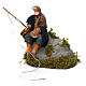 Animated nativity scene, fisherman on rock 12 cm s2
