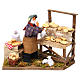 Movimento vendedor de pão para presépio figuras altura média 12 cm s1