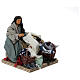 Animated nativity scene, woman sewing 12 cm s3