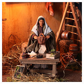 Animated nativity scene, cellar set 12 cm