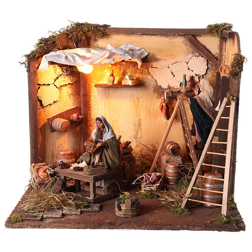 Animated nativity scene, cellar set 12 cm 1