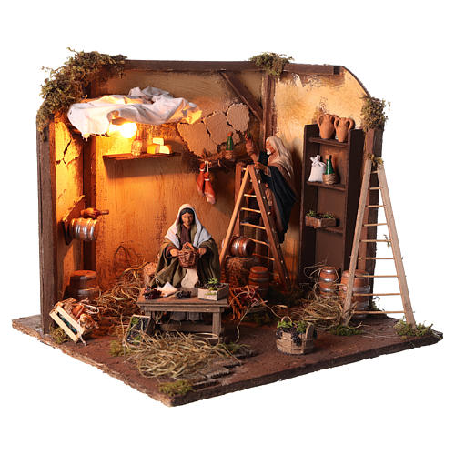 Animated nativity scene, cellar set 12 cm 4