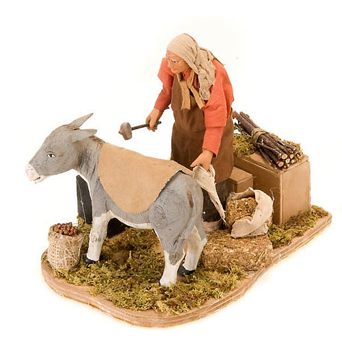 Animated nativity scene figurine, farrier 14 cm 1