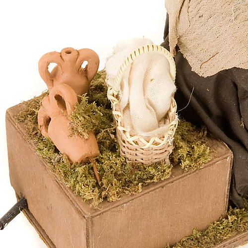 Animated nativity scene,  mother feeding baby 14 cm 4