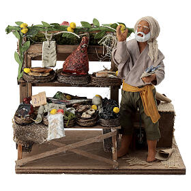 Animated nativity scene, fishmonger 14 cm