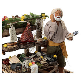 Animated nativity scene, fishmonger 14 cm