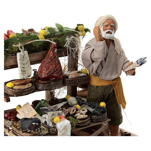 Animated nativity scene, fishmonger 14 cm 2