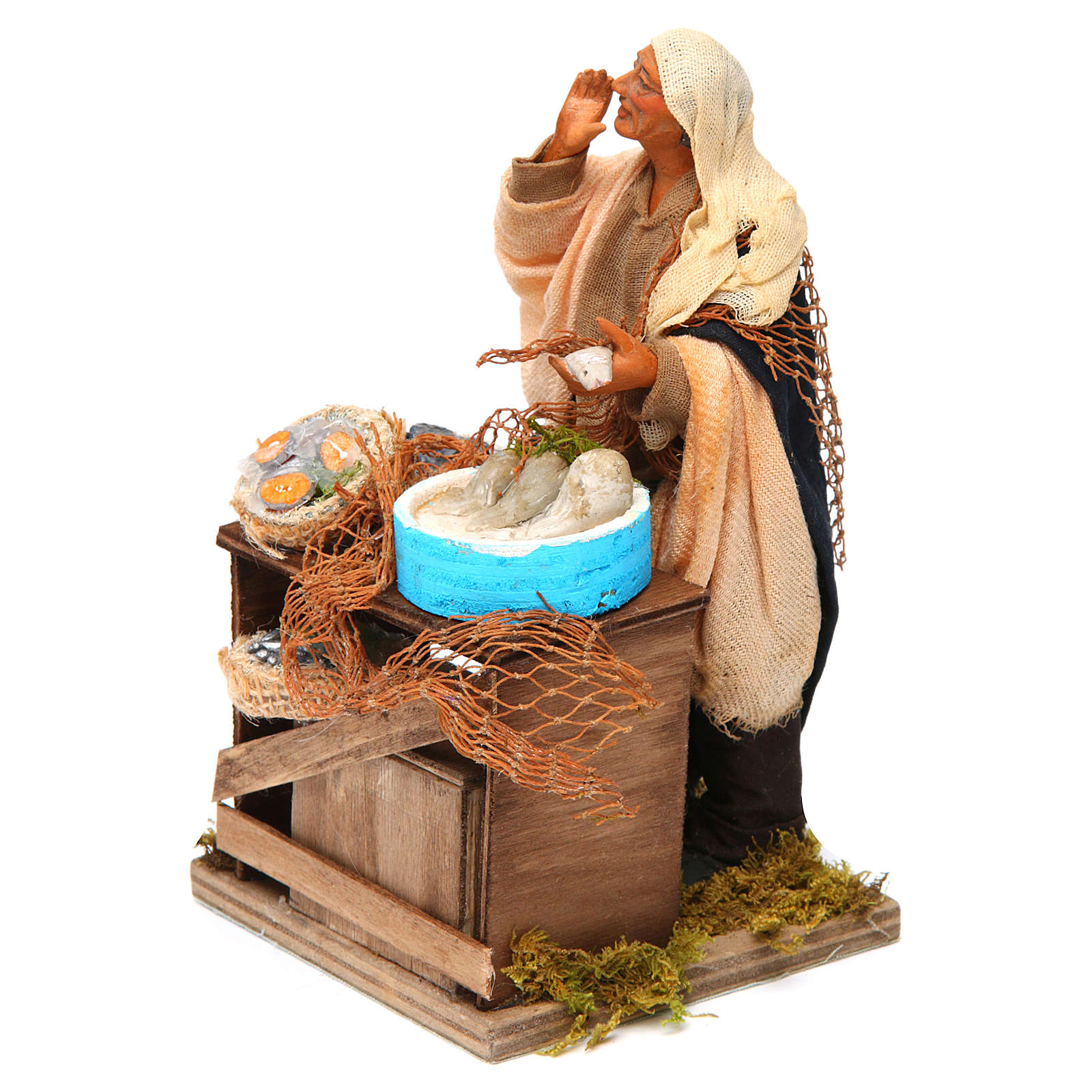 Animated nativity scene, fishmonger 14 cm | online sales on HOLYART.com