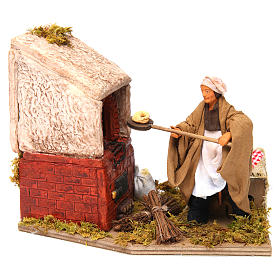 Neapolitanische Krippe: Beweglicher Bäcker 12 cm Szene der Krippe Neapolitanische Krippe: Beweglicher Bäcker 12 cm Szene der Krippe