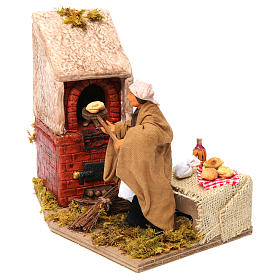 Neapolitanische Krippe: Beweglicher Bäcker 12 cm Szene der Krippe Neapolitanische Krippe: Beweglicher Bäcker 12 cm Szene der Krippe