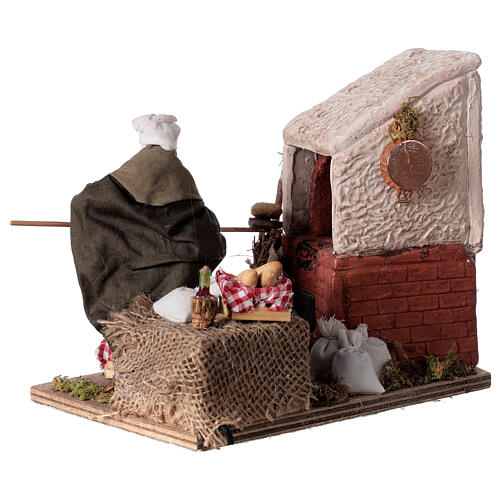 Animated nativity scene figurine, baker 12 cm 3