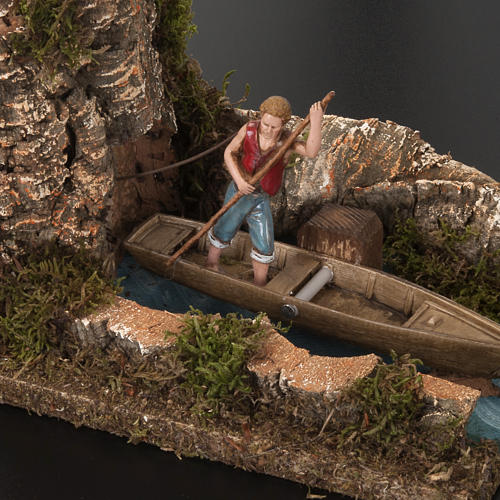 Animated nativity scene, boatman 5