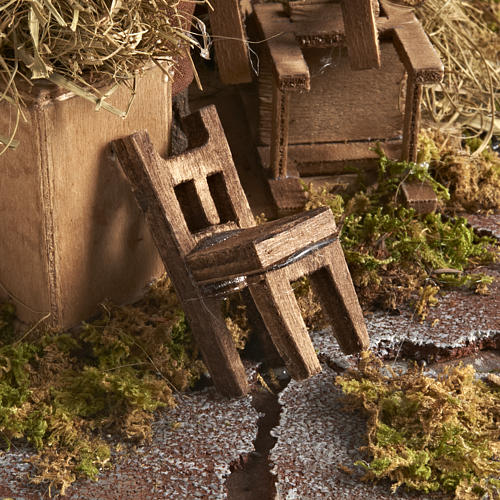 Animated Nativity scene set, chair repairmen 12 cm 4