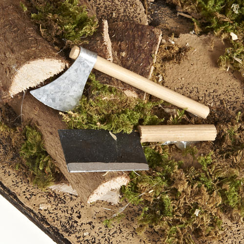 Santon animé, menuisier milieu crèche 14 cm 7