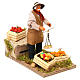 Animated Nativity scene figurine, greengrocer with scales 14 cm s3