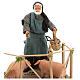 Animated Nativity scene figurine, man feeding pigs 14cm s2