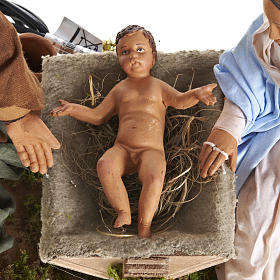 Neapolitanische Krippe: Christi Geburt mit Bewegung 24 cm