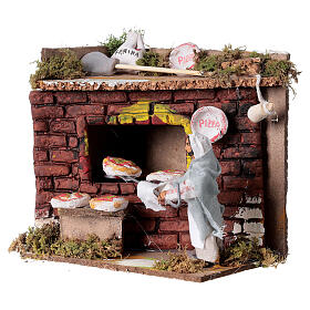 Animated nativity scene figurine, 6 cm pizza maker