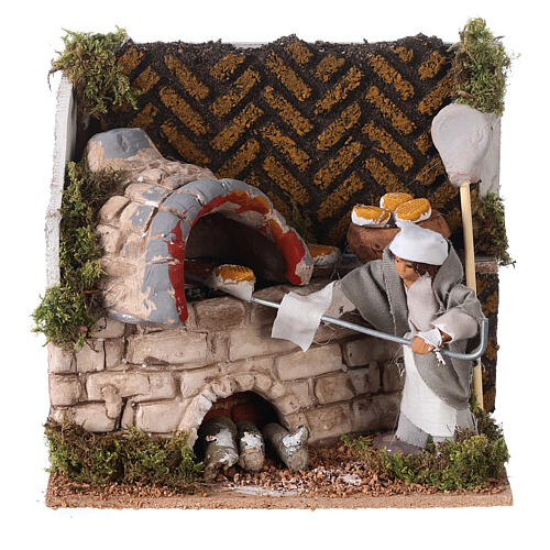 Animated nativity scene figurine, 6 cm moving baker 1