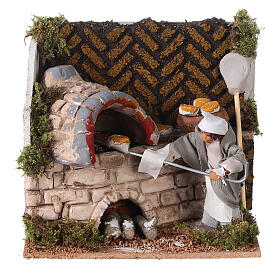 Animated nativity scene figurine, 6 cm moving baker