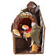 Animated nativity scene figurine, 10 cm baker with 2 LED s2