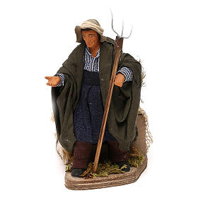 Santon animé crèche napolitaine12 cm, paysan